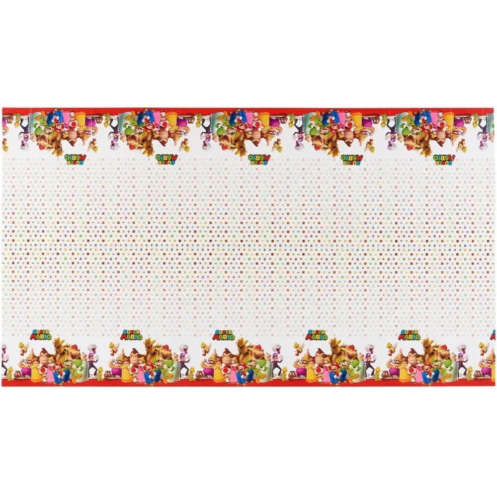 Super Mario Brothers Plastic Table Cover, Kids Birthday Party Decoration 54 x 96